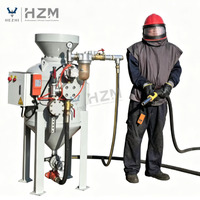 Machine de sablage semi-automatique mobile 200L pour la rénovation de navires, fabricant de pot de sablage pour surfaces en acier
