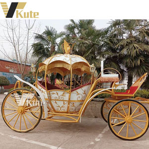 Charrette de Cendrillon pour théâtre communautaire, élégante calèche à chevaux, wagonnette à quatre roues, phaeton pour fêtes - Product Image 4