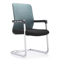 Chaise de bureau ergonomique JOHOOFURNITURE avec base cantilever, fabrication chinoise, idéale pour salle de conférence, coussin épais et confortable