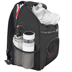 Bolsa de Baloncesto con Compartimento para Zapatos y Soporte para Balón, <span class=keywords><strong>Mochila</strong></span> Deportiva Resistente al Agua para Entrenamiento Deportivo, Apta para Voleibol y Gimnasio - Product Image 3