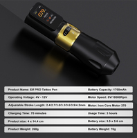 Stylo de tatouage rotatif sans fil double rechargeable au lithium, moteur sans noyau en alliage, 10000 tr/min, faible bruit, course réglable