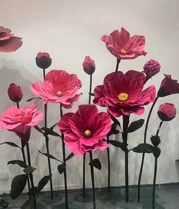 Espositore per Fiori Artificiali SG, Decorazione per Matrimoni, Fiori Giganti in Seta/<span class=keywords><strong>Carta</strong></span>, Esposizione <span class=keywords><strong>di</strong></span> Papaveri e Rose in Cartone - Product Image 4