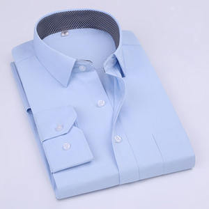 Camicia da <span class=keywords><strong>uomo</strong></span> di marca camicia sociale tinta unita camicia Casual di base da <span class=keywords><strong>uomo</strong></span> colletto rialzato Top <span class=keywords><strong>abbigliamento</strong></span> <span class=keywords><strong>Slim</strong></span> <span class=keywords><strong>Fit</strong></span> - Product Image 3