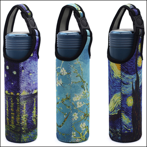 Soporte para botella de agua de neopreno con aislamiento personalizado, bolsa de transporte de viaje deportiva portátil con patrón para uso diario o eventos deportivos - Product Image 2