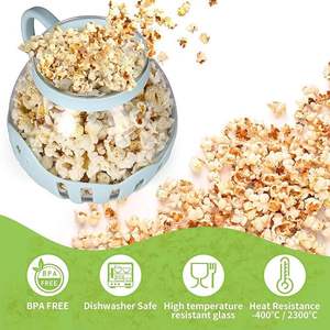 Máquina para Hacer <span class=keywords><strong>Palomitas</strong></span> de Maíz 3 <span class=keywords><strong>en</strong></span> 1, Micro-Pop, con Vidrio Resistente a la Temperatura, Manual, con Tapa de Silicona - Product Image 2