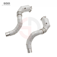 Pipa Knalpot Downpipe High Flow Catted SD untuk BMW M550i XDrive G30/G31 4.4T 2017-2023 Knalpot Performa dengan 100/200/300 Cell