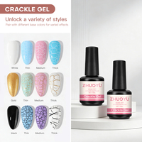 Vernis à ongles professionnel en gel effet craquelé, vernis UV personnalisé avec logo, laque à ongles magnétique craquelée, kit de vernis à ongles en gel