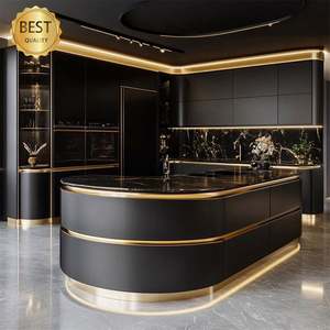 Modern <b>Light</b> Luxury Custom Kitchen <b>Cabinet</b> with Stainless Steel Stove Integration Whole House Wall <b>Cabinet</b> Designkitchen <b>Cabinet</b> - Product Image 1