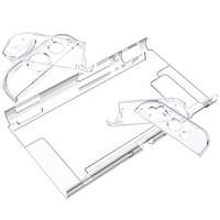 Coque de protection dure pour Nintendo Switch transparente, en cristal TPU, solide, protection arrière