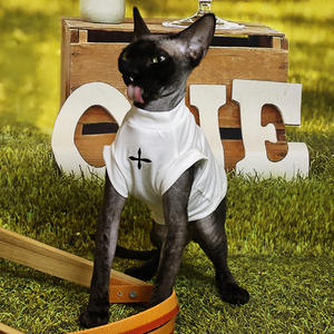 Devins High-End <span class=keywords><strong>Sin</strong></span> mangas Poliéster Gato y perro Ropa <span class=keywords><strong>para</strong></span> mascotas Patrón sólido Todas las estaciones Gato Sphynx <span class=keywords><strong>sin</strong></span> <span class=keywords><strong>pelo</strong></span> - Product Image 2