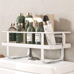 Modern <b>Corner</b> Toilet Storage Rack Eco-Friendly Zinc Alloy Punch-Free <b>Standing</b> for Hotel Use Multifunctional Bathroom Storage - Product Image 3