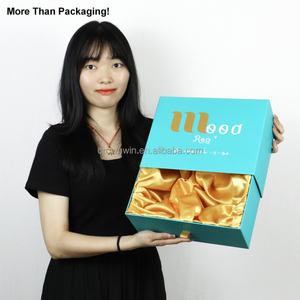 Boîte cadeau pour demoiselle d'honneur Crown Win Hijab, boîte coulissante recyclable biodégradable, éponge, lamination mate, emballage en papier, sacs, ensemble - Product Image 1