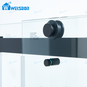 High Quality Matte Black 304 Stainless Steel Tempered Glass Sliding Frameless Bathroom <strong>Shower</strong> <strong>Screen</strong> - Product Image 3
