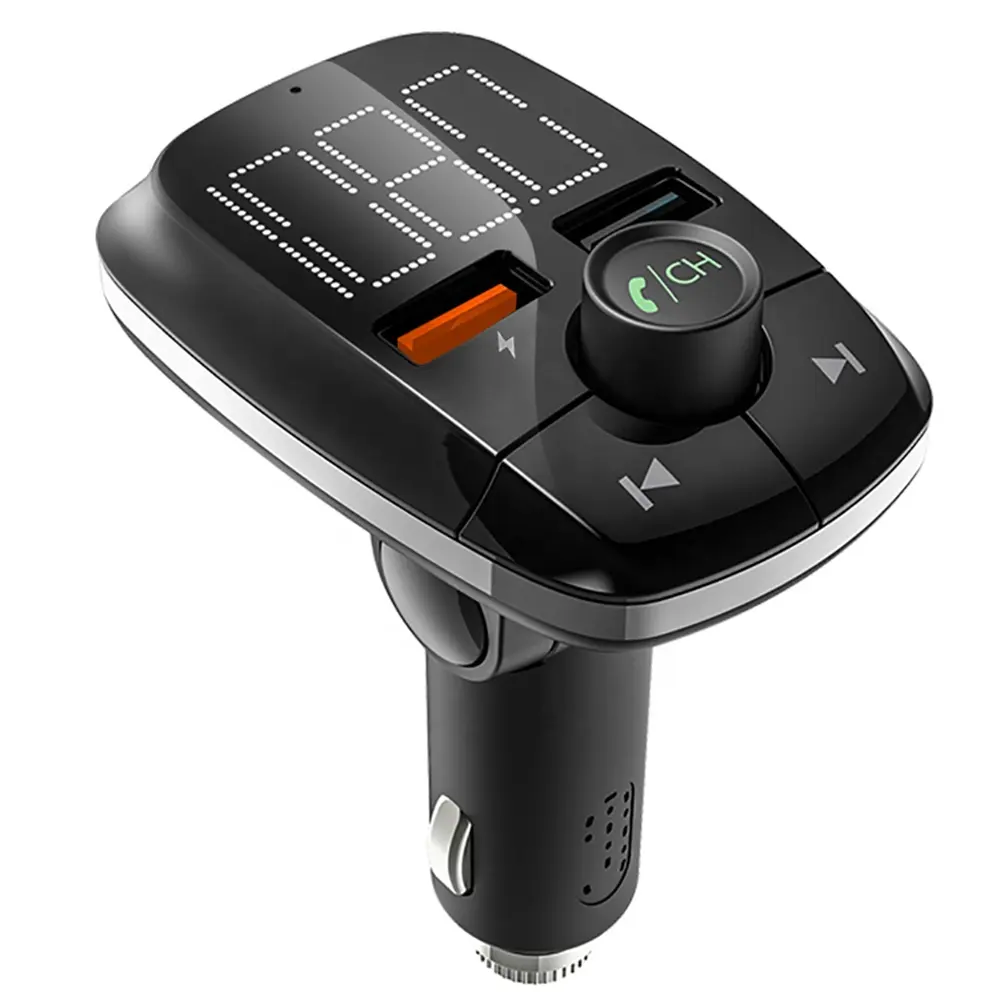AGETUNR T50 Bluetooth V5.0 MP3 Bluetooth FM Transmitter U disk/card Card Dual USB Charger Unique High Definition Digital