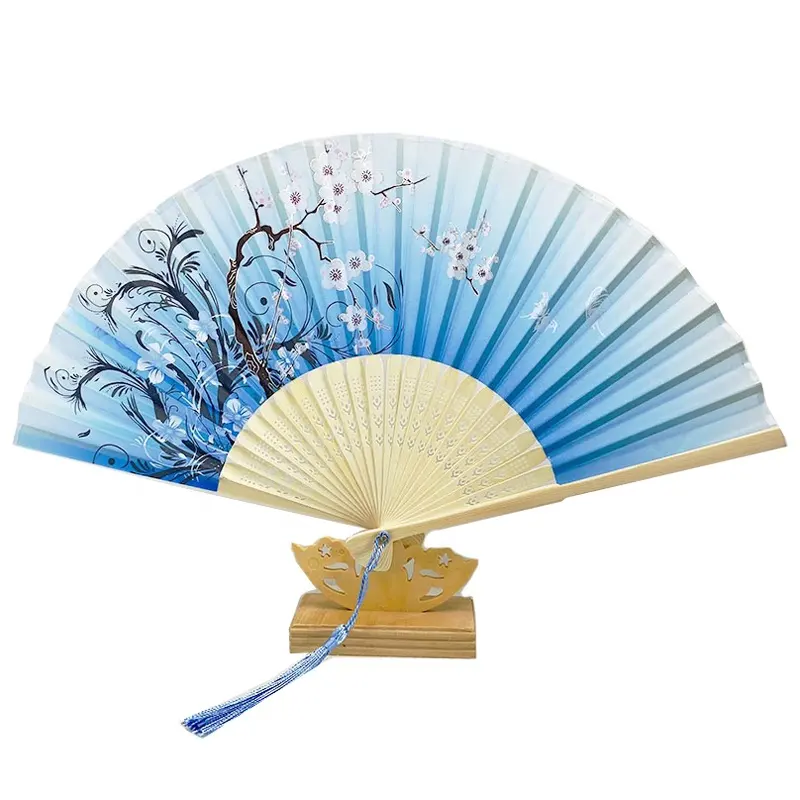 Attractive Price Folk Crafts New Type Fancy Promotion Portable Held Folding Hand Fans Bamboo Fan wedding gifts for guests