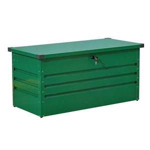 Caseta de Almacenamiento Exterior Pequeña de Hierro Forjado Personalizada, Caja Metálica para Patio con Sistema de Cierre para Ropa y Cojines - Product Image 2