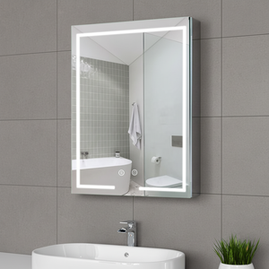 Moderno Espejo de Vanidad Rectangular de Acero Inoxidable, Montado en la Pared, <span class=keywords><strong>con</strong></span> Pantalla Táctil, Resistente al Agua y Antivaho, para Baño de Hotel - Product Image 1