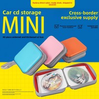 Boîte à CD carrée en plastique modèle 2040+ épaissie, étanche, pliable, multifonctionnelle, portable, anti-poussière pour voiture, capacité 40 disques
