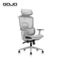 Silla de oficina ergonómica moderna de lujo con respaldo medio, soporte Lumbar, malla ajustable, asiento giratorio para ordenador, nailon, trabajo extensible para CEO