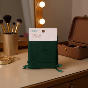 Bolsa de Terciopelo Ilan 9x12 Cm Verde Oscuro Paquete de 2 - Product Image 3