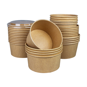 Ciotole <span class=keywords><strong>per</strong></span> Snack in Carta Ecologica Biodegradabile, Contenitori <span class=keywords><strong>per</strong></span> Insalata con Coperchi Personalizzati, Stampa in Lamina d'Oro e Goffratura - Product Image 3