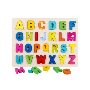26 pcs lettera maiuscola bambini educativi del giocattolo del bambino <span class=keywords><strong>alfabeto</strong></span> <span class=keywords><strong>puzzle</strong></span> di legno per il bambino - Product Image 2