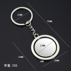 <b>Game</b> Peripheral Blue Rose Coin Holder Keychain UV Printing Alloy Fashionable and Creative Rotating Metal <b>Accessories</b> - Product Image 6