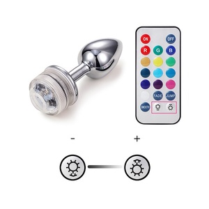 Boîte personnalisée gratuite - <span class=keywords><strong>Plug</strong></span> anal LED lumineux à changement de couleur, <span class=keywords><strong>dilatation</strong></span> anale colorée, <span class=keywords><strong>plug</strong></span> anal en métal LED avec télécommande - Product Image 4