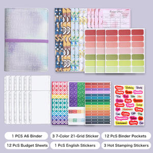 Carpeta de presupuesto A6 <span class=keywords><strong>para</strong></span> hombre y mujer, carpeta de presupuesto <span class=keywords><strong>para</strong></span> <span class=keywords><strong>dinero</strong></span> en efectivo, con hojas de presupuesto de <span class=keywords><strong>gastos</strong></span> y etiqueta adhesiva, venta al por mayor - Product Image 4