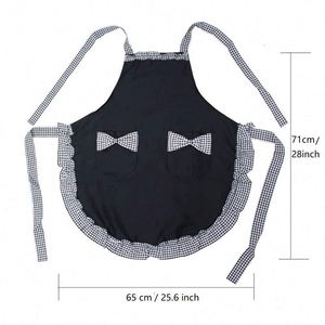 Tablier Vintage Mignon en Polyester avec Col Papillon pour Cuisine, Maison, Café, Chef, Serveuse, Matériau Coton - Product Image 4