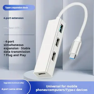 4 In 1 Ports Desktop Hub Splitter High Speed Pc Usb3.0 4port Adapter Charging 4-port Docking Station 2.0 3.0 Usb Hubs In Desk