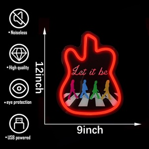 Quatre personnes feux de marche chambre guitare LED mur Art éclairer salle de jeu homme grotte décor Fans cadeaux <span class=keywords><strong>groupe</strong></span> de <span class=keywords><strong>rock</strong></span> personnalisé enseigne au néon - Product Image 3