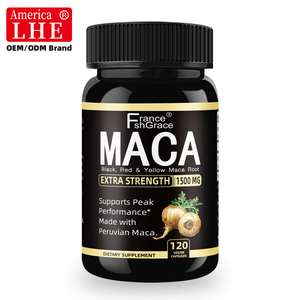 Cápsulas de polvo de raíz de Maca orgánica personalizada 1500 mg con suplemento de extracto de raíz de Maca peruana negra roja amarilla para hombres - Product Image 4