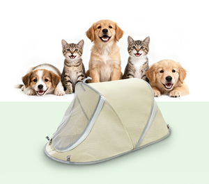 Carpa Plegable para Mascotas, Material Oxford Ecológico, Cierre <span class=keywords><strong>de</strong></span> Cremallera, Ligera y Portátil, para <span class=keywords><strong>Perros</strong></span> Pequeños y Gatos, Uso Interior y Exterior, <span class=keywords><strong>Camping</strong></span> - Product Image 6