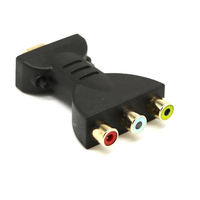 Adaptor Audio Video HDTV Male ke 3 RCA AV Female dengan Selubung PVC, Transmisi Satu Arah untuk TV & Pemutar DVD, Stok Adaptor RCA HDTV 3