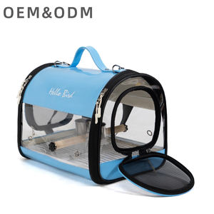 Sac de transport pour oiseaux léger et respirant, <span class=keywords><strong>cage</strong></span> à perroquet avec support en bois amovible, bâton et longue bandoulière - Product Image 1