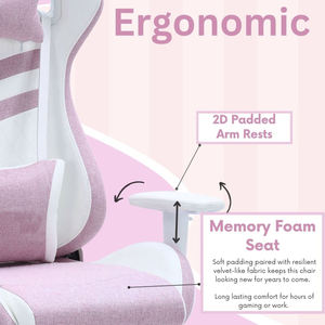 Ajunion PC Gamer nhà máy bán hàng trực tiếp 2D Esport Racing Ergonomic Ghế silla PU da Gamer Máy tính chơi Game ghế màu hồng 300 lbs - Product Image 3