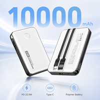 Neueste PD 22,5 W Schnellladende Powerbank für Telefone 10000 mAh Dual-Kompatibel OEM ODM 10k Kapazität mit 2 Kabeln
