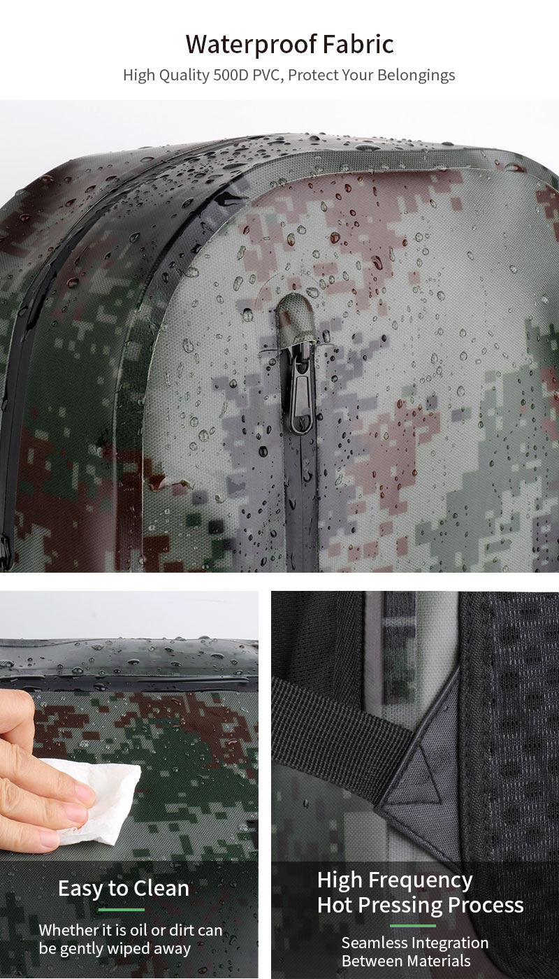 New Design Outdoor Waterproof Backpack Factory Custom Zipper Dry Bag Backpack