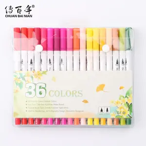 Beliebte 36er Pack bunte Dual Tip Brush Pen Art Markierung stift für Kinder und Erwachsene Zeichnung