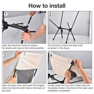 เก้าอี้อลูมิเนียมพับได้ง่ายสำหรับการเดินทางปิกนิกกลางแจ้งแบบปรับได้เก้าอี้ชายหาดสำหรับตั้งแคมป์ - Product Image 5