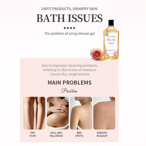 Gel Douche aux Pétales de Rose OEM 350ml – Nettoyant Nourrissant, Apaisant, Hydratant, Éclaircissant – Lavant Corporel Floral Personnalisable avec Logo – Produit de Bain - Product Image 4