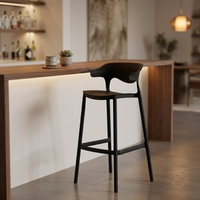 Tabourets de bar en plastique de haute qualité pour l'extérieur, empilables, pour restaurants, bars, cuisines, cafés