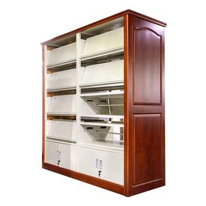 Rak buku majalah kayu OEM rak buku kayu dan baja rak perpustakaan kayu rak buku untuk majalah - Product Image 2