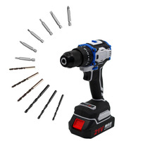 Perceuse sans fil LARIX 21V avec plusieurs outils électriques sans fil, perceuse à percussion électrique, ensemble de perceuses, chargeur de batterie au lithium