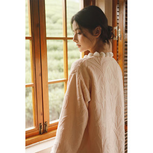 Set <span class=keywords><strong>pigiama</strong></span> stile cinese retrò autunno-inverno da donna | <span class=keywords><strong>Pile</strong></span> composito Jacquard tulipano, bottone a rana, <span class=keywords><strong>pile</strong></span> ispessito, elegante - Product Image 5