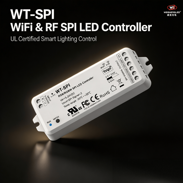 5-24VDC WiFi & RF RGB/RGBW SPI LED Controller WT-SPI (UL Certified) (Tuya App)