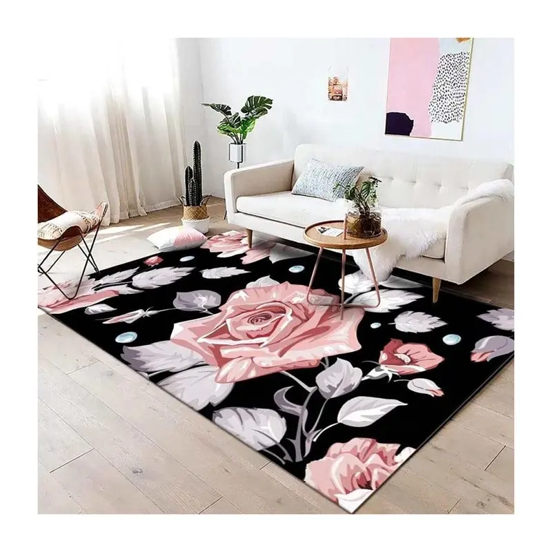 Chinese factory large size 3D flower new modern custom cut pile tufted handmade 100% wool carpets