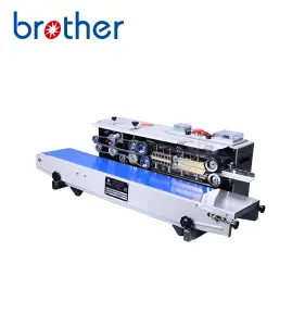 Automatic Table Top Horizontal Continuous Sealing Solid Ink Coding Date Printer Plastic Bag Pouch Heat Band Sealer Machine