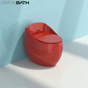 ORTONBATH Egg Shape One Piece Inodoro Ceramic Toilette Bowl One Piece <strong>Toilet</strong> Dual Flush <strong>Blue</strong>, Glossy White <strong>Toilet</strong> - Product Image 5